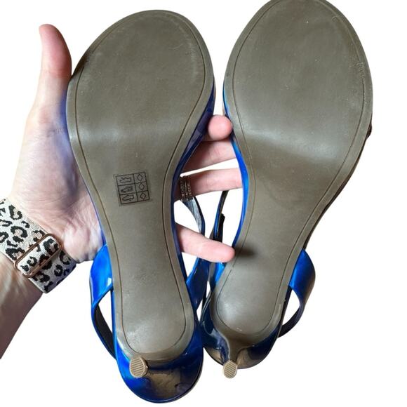 DKNY Diva Slingback Heels – Iridescent Blue | Size 10 (EU 41 / UK 7.5) - Picture 10 of 14